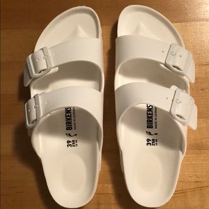 Birkenstock white Eva Arizona sandals